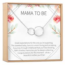 A gift that'll benefit both mom and baby, the angel maternity set (view at nordstrom) will be a favorite. Gift For Expecting Moms Necklace Expecting Mother Gifts Present For Expecting Moms Mom To Be Pregnant Woman Pregnancy Baby Shower Gift 2 Asymmetrical Circles Dear Ava