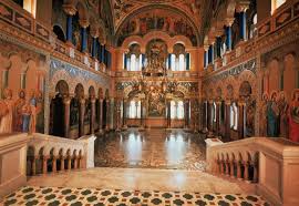 This Is The Throne Room At Neuschwanstein Castle The Mosaic Tile In This Room Is Awesome Neuschwanstein Castle Castles Interior Inside Castles