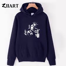 us 19 23 48 off sonic screwdriver david tennant 10th 10 5th doctor who police box girls woman female autumn winter cotton fleece hoodies in hoodies