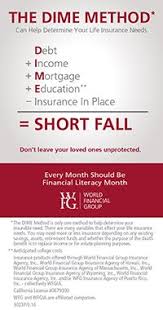 Wfg Opportunity Financial Literacy Month With Images Life Insurance Marketing