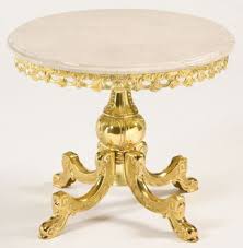 Use this round pedestal table as a dining table base or kitchen table base, a center table for a shown in a stunning gold brass powder coat, this made to order metal table base is both beautiful. Casa Padrino Luxury Baroque Side Table Gold Cream O 52 X H 50 Cm Round Brass Table With Marble Top Baroque Living Room Furniture Luxury Quality