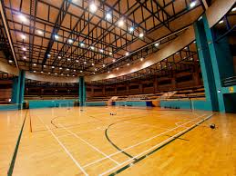 The right moment of sports soccer game in an indoor hall, indoor soccer. Yio Chu Kang Sport Hall Activesg