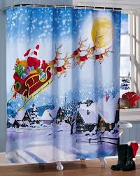 Christmas wreaths, no matter outside or inside you. 20 Christmas Shower Curtains Christmas Spirit To Make You Smile