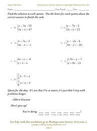 Maybe you would like to learn more about one of these? Writing Systems Of Equations Homework Answers