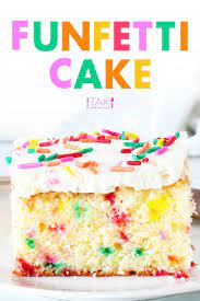 Homemade Funfetti Cake Recipe Recipe Homemade Cake Recipes Funfetti Cake Cake Recipes