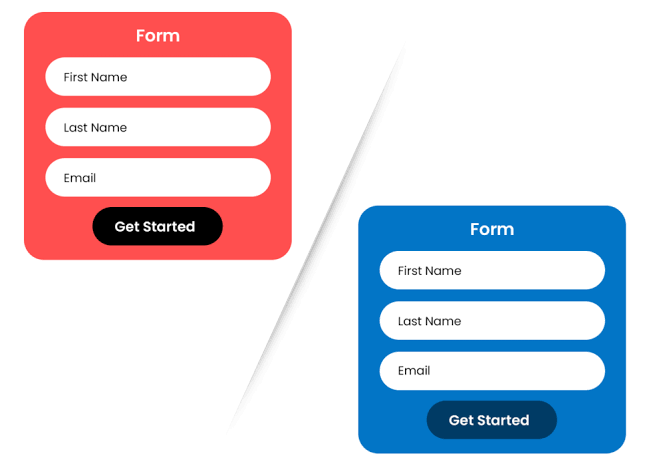 Using Split-Testing to Find the Highest Converting Lead Form Design, AI generated