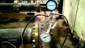 pressure test for pipe skid metering c w chart recorder