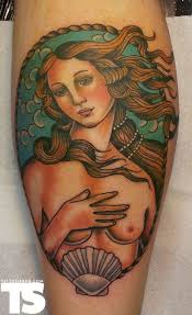Aphrodite Birth Of Venus Tattoo Paul Aherne Birth Of Venus Mythology Tattoos Greek Mythology Tattoos Venus Tattoo