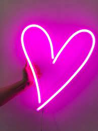 Heart Led Neon Sign Shaped Pink Heart Heart Sign Heart Etsy Neon Signs Custom Neon Signs Led Signs