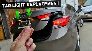 how to replace tag light bulb on hyundai elantra 2011 2012 2013 2014 2015 2016