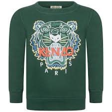Kenzo Boys Green Tiger Sweater
