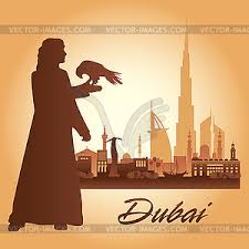 Dubai skyline silhouette illustrations & vectors. Dubai City Skyline Silhouette Background Vector Clip Art