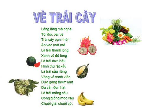 Thơ : Vè trái cây