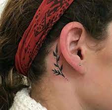 Behind Ear Tattoo Marine Canot Canot Ear Marine Tattoo Behind Ear Tattoo Back Ear Tattoo Ear Tattoos For Women