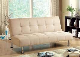 Zola Ivory Fabric Futon Sofa Futon Sofa Furniture Convertible Sofa