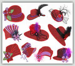 Bfc1377 Glittery Red Hats Red Hats Red Hat Society Red Hat Club