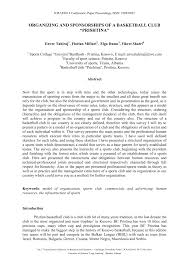 Le mans sarthe basket ne jouera pas cette semaine. Pdf Organizing And Sponsorships Of A Basketball Club Prishtina