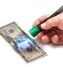 Crime groups organize illegal workers to bleach $1 bills. Counterfeit Detector Pens And Products Dri Mark Inc