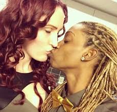 Lesbian interracial couple