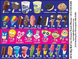 Big Bell Ice Cream Ice Cream Truck Menus Ice Cream Poster Ice Cream Menu Ice Cream Truck