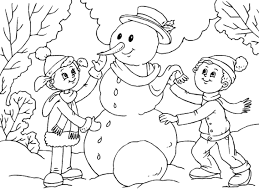 Dibujos Infantiles Para Colorear Invierno