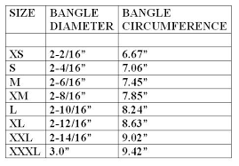 Bracelet Size Diameter To Circumference Handy Measures