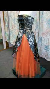 Camo And Hunting Orange Prom Dress Camo Prom Dresses Orange Prom Dresses Camo Prom