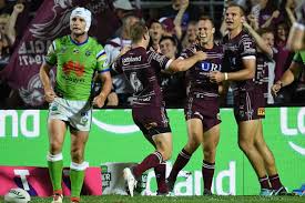 Having been raised under the mantra follow your dreams and being told they were special. Daly Cherry Evans Celebrates With Manly Teammates After His Try Against Canberra Abc News Australian Broadcasting Corporation