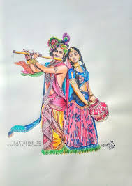 Radha Krishna Painting Artalive Jd On Instagram Waterclr Radha Krishna Serial Krishna Radha Painting Krishna Painting Krishna Drawing