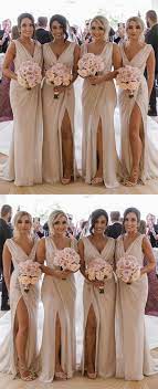 Cheap Champagne Chiffon Long Bridesmaid Dresses Elegant Wedding Party Dre Mermaid Bridesmaid Dresses Sleeveless Bridesmaid Dresses Champagne Bridesmaid Dresses