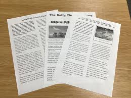 Newspaper Writing In Year 5 St Lawrence S Rc Primary School