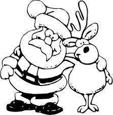 Home > christmas coloring pages > free printable reindeer coloring pages for kids. Santa And Reindeer Coloring Page Openclipart
