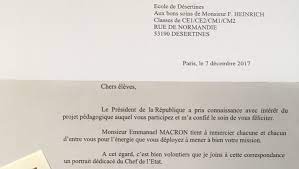 Emmanuel macron is the eighth president of the fifth republic of france. Le President Emmanuel Macron Ecrit Aux Eleves De La Petite Ecole De Desertines Dans Le Nord Mayenne