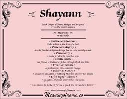 Meaning Of Name Shayann Names With Meaning Meant To Be Good Boy Names