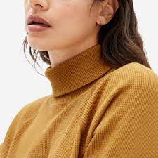 Price and other details may vary based on size and color. The Organic Cotton Turtleneck Waffle Tee Everlane