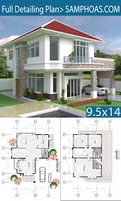 3 Bedrooms Modern Home Plan 9 5 X14 2m Samphoas Plansearch House Plans Modern House Plans House Layout Plans
