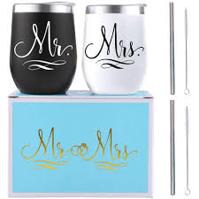 Here are the best ideas and places to celebrate before the big day. Buy Mr And Mrs Wedding Gift Box Set For Newlyweds Couples Black White Two 12 Oz Stainless Steel Wine Tumbler Wi Lid Straw Bridal Shower Bride To Be Engagement Bachelorette Party Supplies