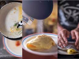 I know this is a high fat diet but my omelette was literally swimming in this amount of butter. Anthony Bourdain S Perfect Omelette Fresh Eggs Don T Add Milk And Never Flip It