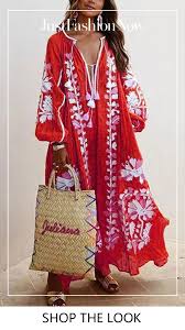 Balloon Sleeves Boho Printed Maxi Dresses Boho Floral Dress Dresses Casual Boho Summer Dresses For Women