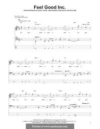 Red Hot Chili Peppers If You Have To Ask Bass Tab Feel Good Inc Gorillaz By B Burton D Albarn J Hewlett De La Soul On Musicaneo Bass Tabs Bass Guitar Tabs Guitar Tabs Songs