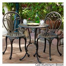 This bistro set is a wonderful addition for any patio. Dover Cast Aluminum Dark Gold 3 Piece Bistro Set Walmart Canada