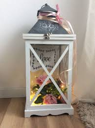 Hochzeitsgeschenk Fur Standesamt Windlicht Lichterkette Kunstrosen Und Vintageschild Sind Von Action Hochzeit Geschenk Geld Geschenk Hochzeit Geschenke