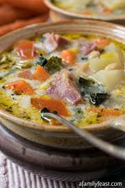 This Delicious Ham And Vegetable Soup Is The Perfect Way To Cook With A Leftover Ham Bone That You Mig Vegetable Soup Recipes Leftover Ham Recipes Soup Recipes