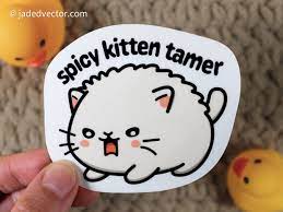 Spicy Kitten Tamer Handmade Vinyl Sticker - Etsy