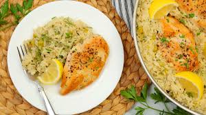 The ingredients included among the recipe for stuffed chicken breast with rice, pepper, salt, tomato, basil, and cheese, all of which are used to bring out the remove from the skillet and place in the bottom of a baking dish. Herbed Chicken Rice Skillet Recipe The Domestic Geek