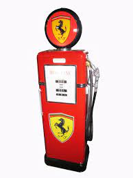 This auction does not include the fuel tank. 1957 Bowser Gas Pump In Ferrari Regalia