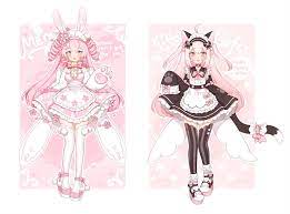Closed Bunny And Kitty Maid By Valyriana Anime Maid Bunny Kitty