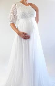 Lucy Shop This Wedding Dress Now This Beautiful Lace Wedding Dress Is Your Dream Pregnant Wedding Dress Chiffon Maternity Gown Chiffon Wedding Dresses Lace
