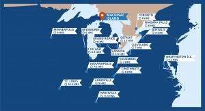 Fly from chicago from $204, from washington from the cheapest month to fly to mackinac island is august. Where Is Mackinac Island Get There By Car Bike Ferry Flight Mackinac Island Tourism Bureau