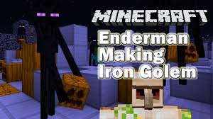 You need 10 villagers to have iron golems spawn. Enderman Making Iron Golem Minecraft Map